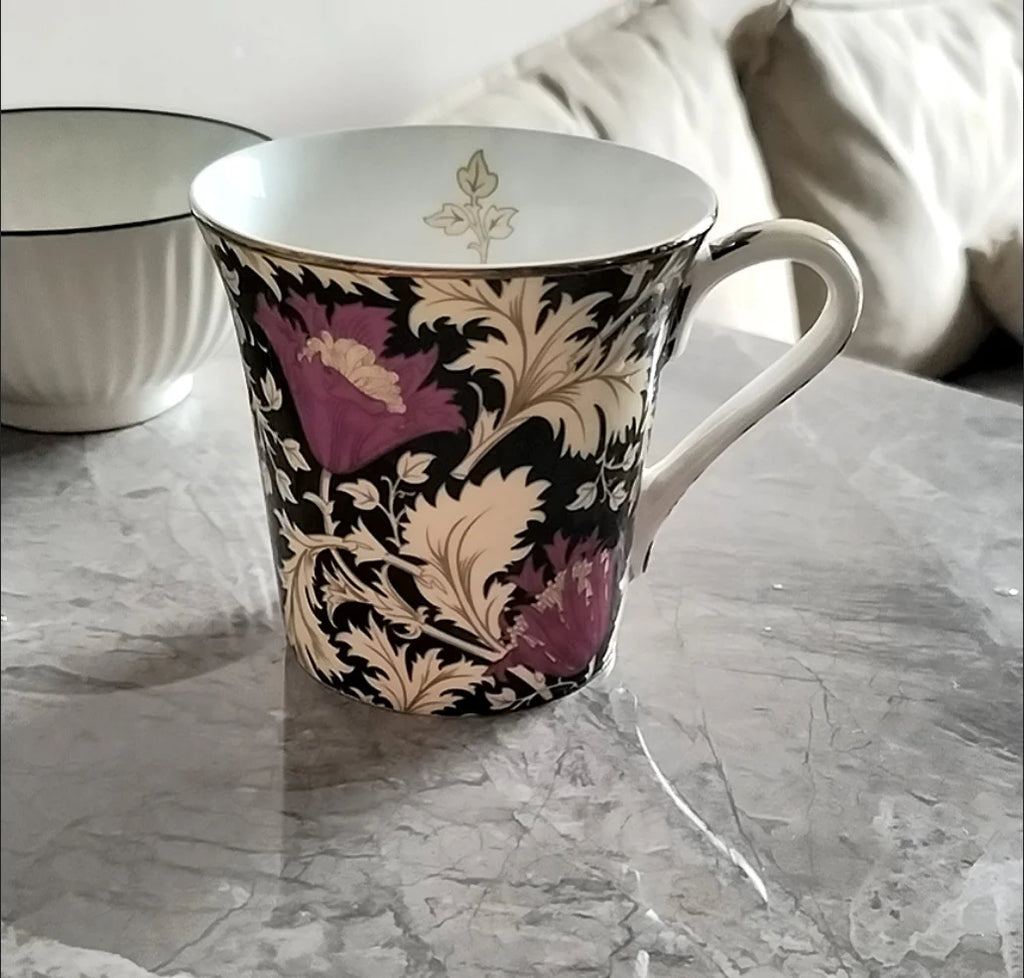 400ml Creative Flower Ceramic Mugs With Handle Floral Mugs Porcelain Bone China Tea Mug Coffee Cups Large Coffee Mugs Home Decor