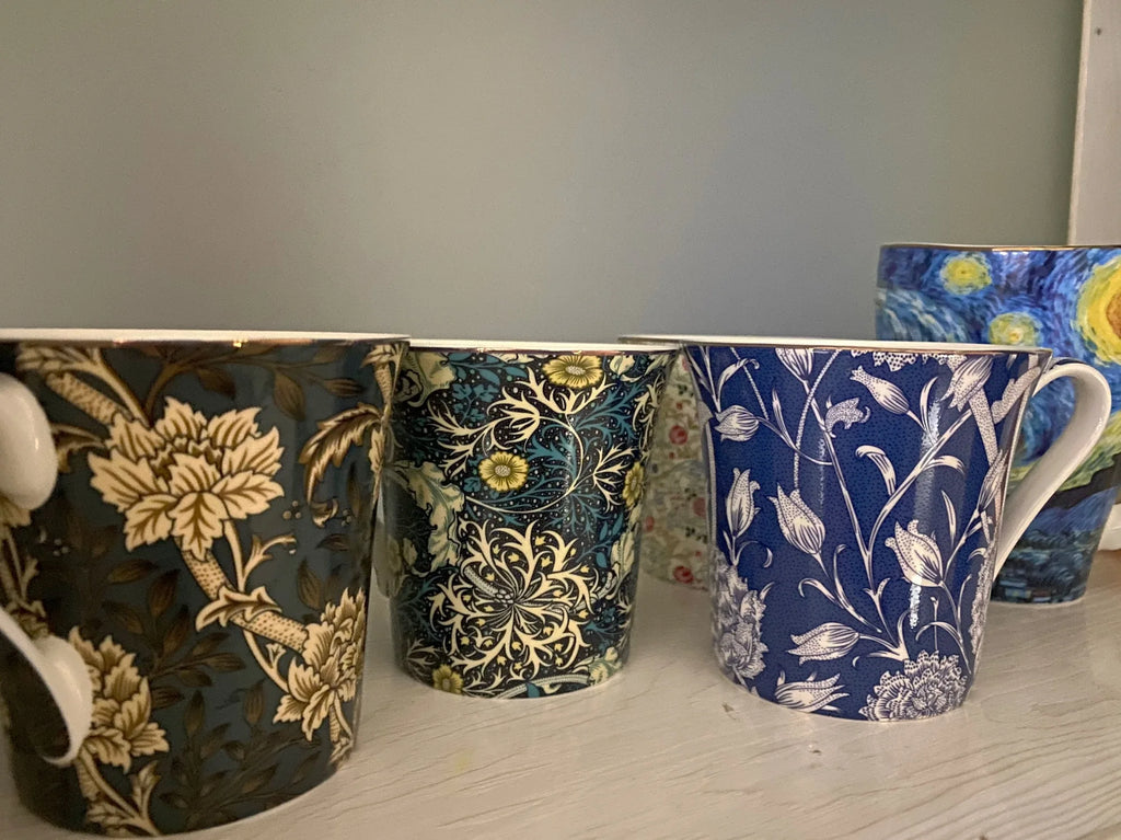 400ml Creative Flower Ceramic Mugs With Handle Floral Mugs Porcelain Bone China Tea Mug Coffee Cups Large Coffee Mugs Home Decor