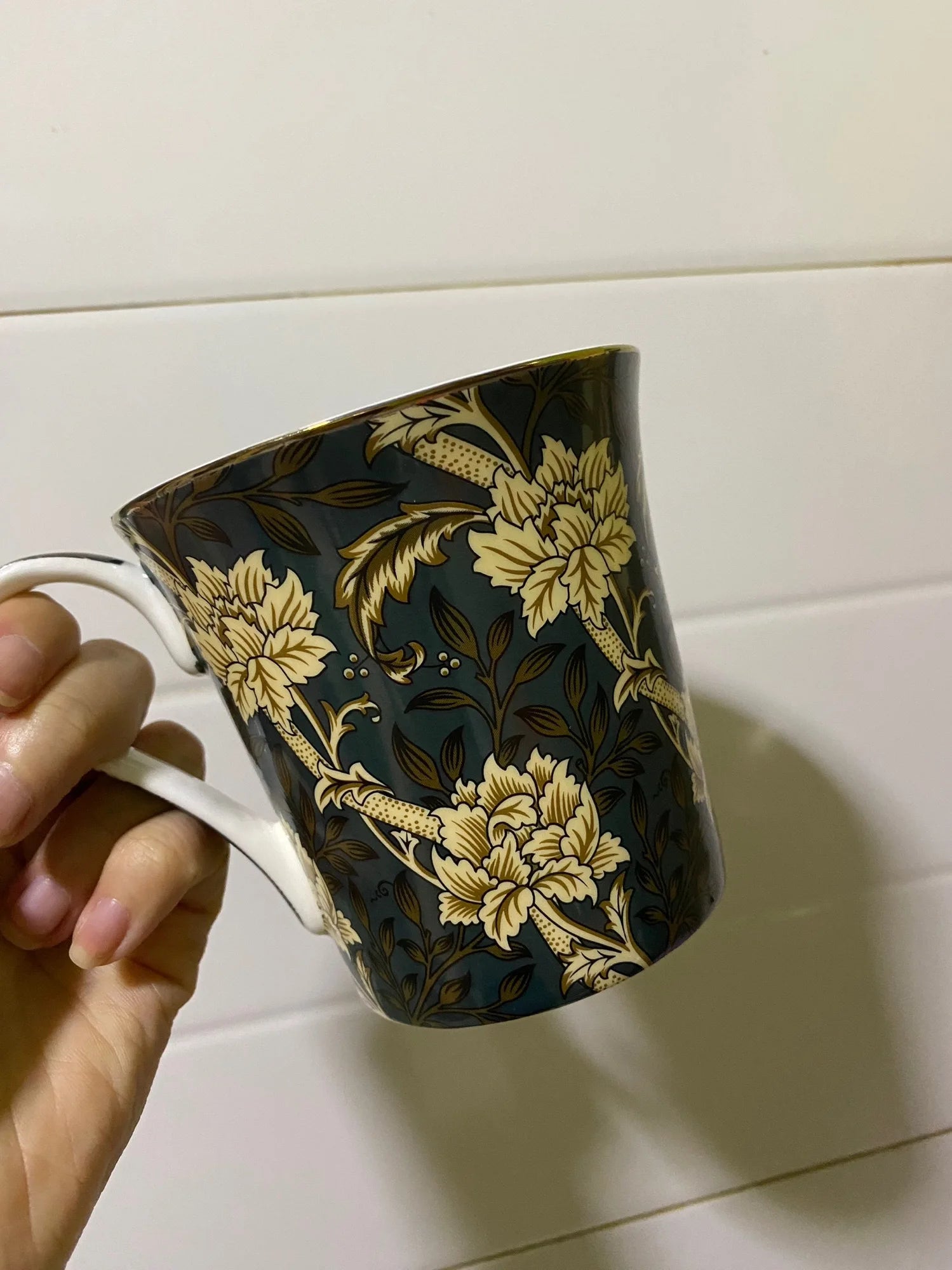 400ml Creative Flower Ceramic Mugs With Handle Floral Mugs Porcelain Bone China Tea Mug Coffee Cups Large Coffee Mugs Home Decor